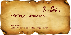 Kánya Szabolcs névjegykártya