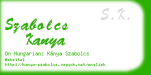 szabolcs kanya business card