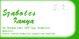 szabolcs kanya business card